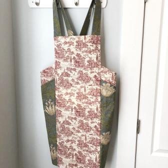 Farmhouse Toile and Green Floral Apron