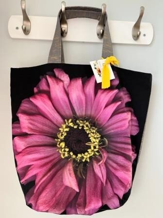 Flower Power Pink Digital Print Large Tote