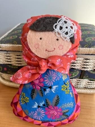 Scarf Doll - Orange and Pink