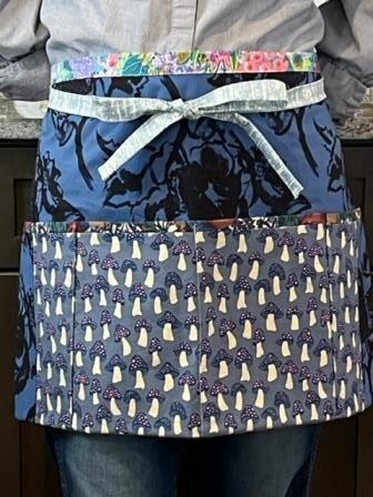 Garden Apron - Blue Mushroom