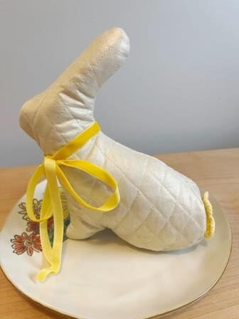 Bunny Softie - Quilted Gold