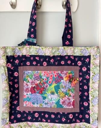 Patchwork Tote, Floral with Butterfly Detail