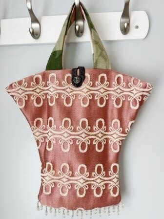 Hand Purse in Vintage Rose Fabric