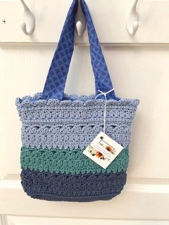 Crochet Blue Purse