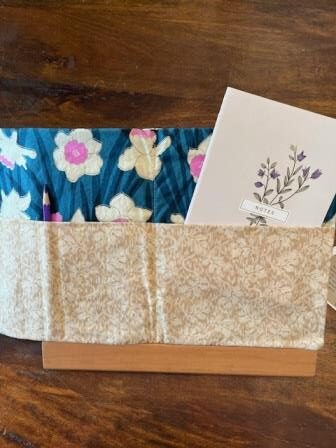 Writing Case Orchid and Blue Canvas