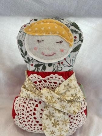 Scarf Doll - Red and Ivory