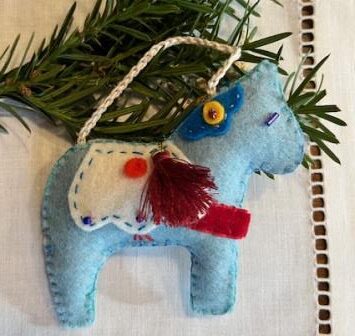 Horse Ornament in Folk Style